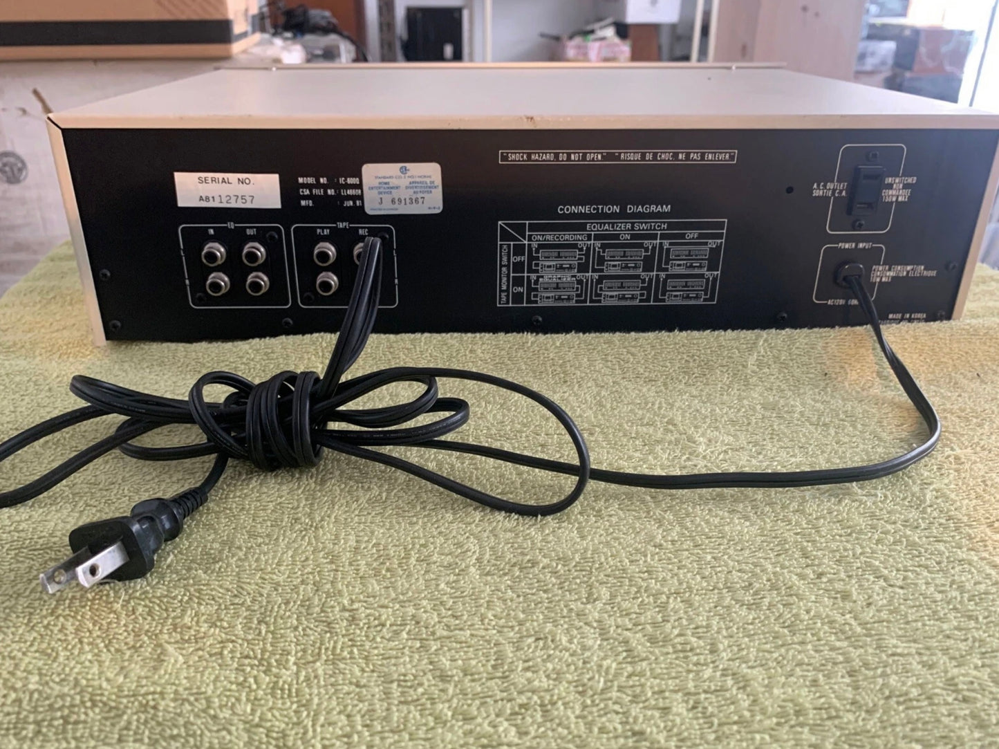ICC ELECTRONICS IC-600Q STEREO GRAPHIC EQUALIZER