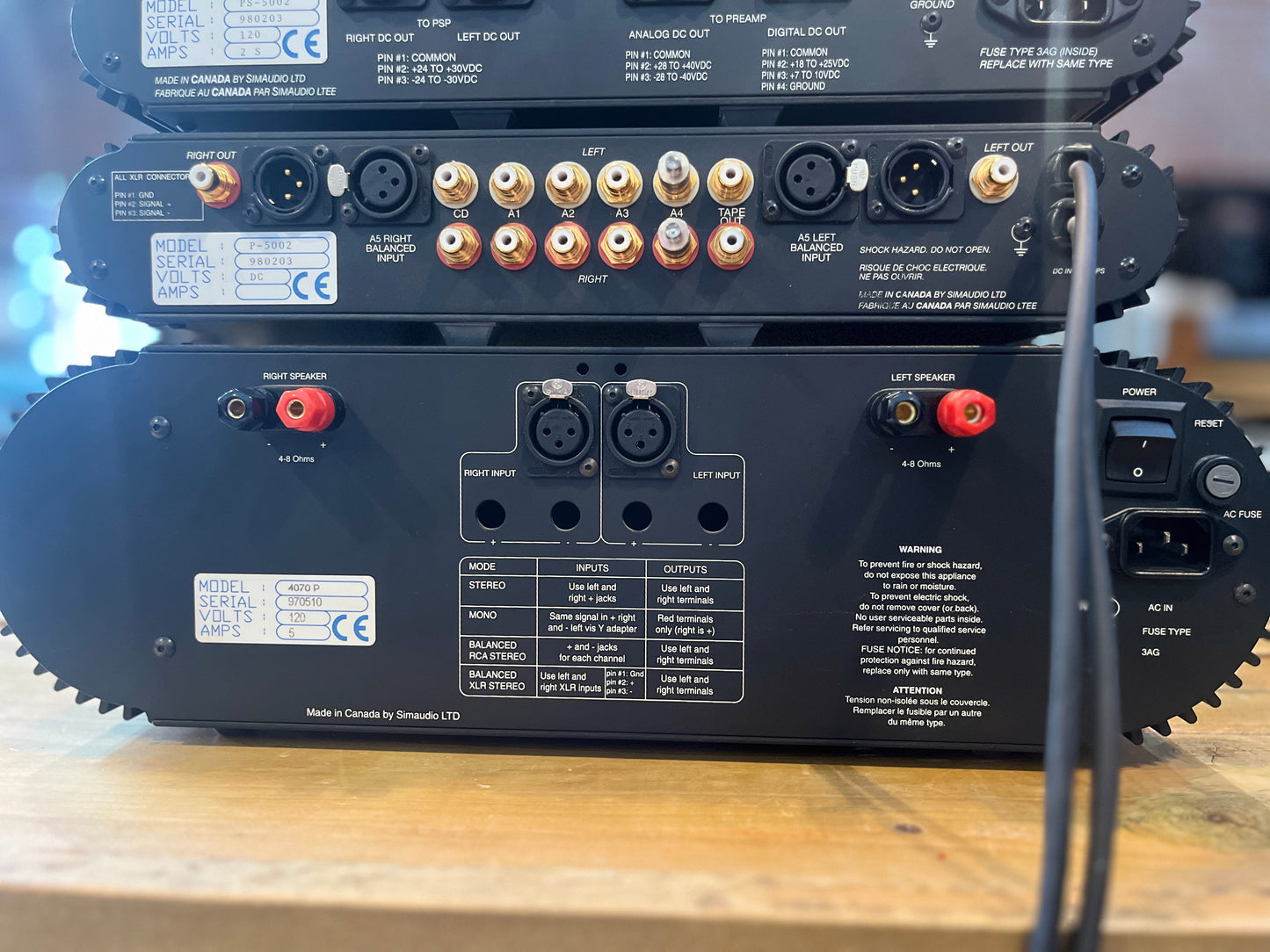 Celeste PS-5002 Pre-amp, 4070p Power Amplifier, P-5002 Power supply Set