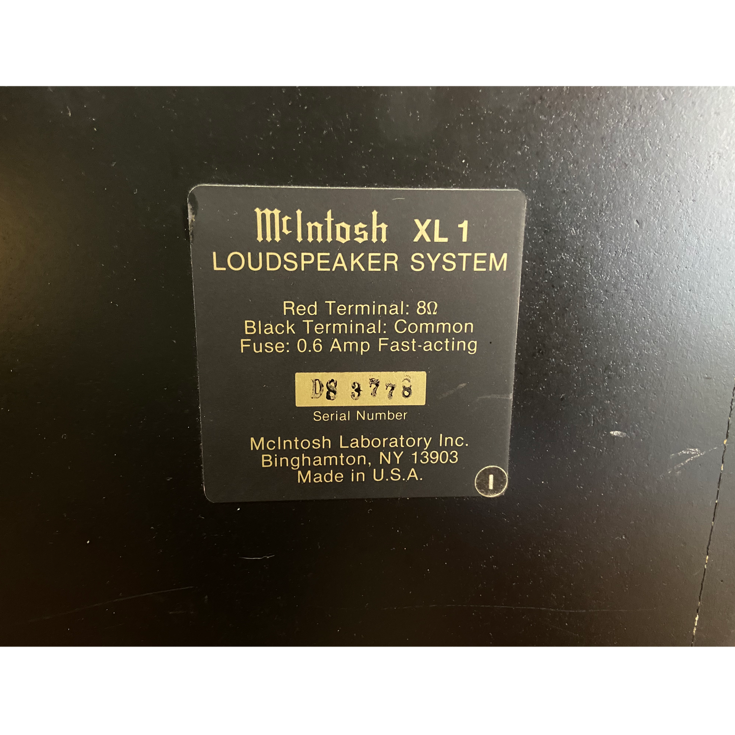 Mcintosh XL1 Haut-Parleurs (SOLD)
