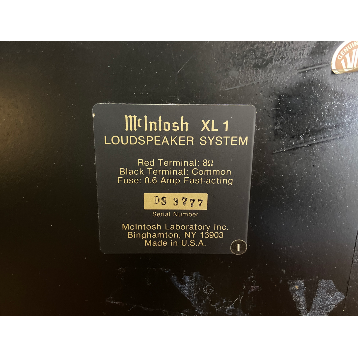 Mcintosh XL1 Haut-Parleurs (SOLD)