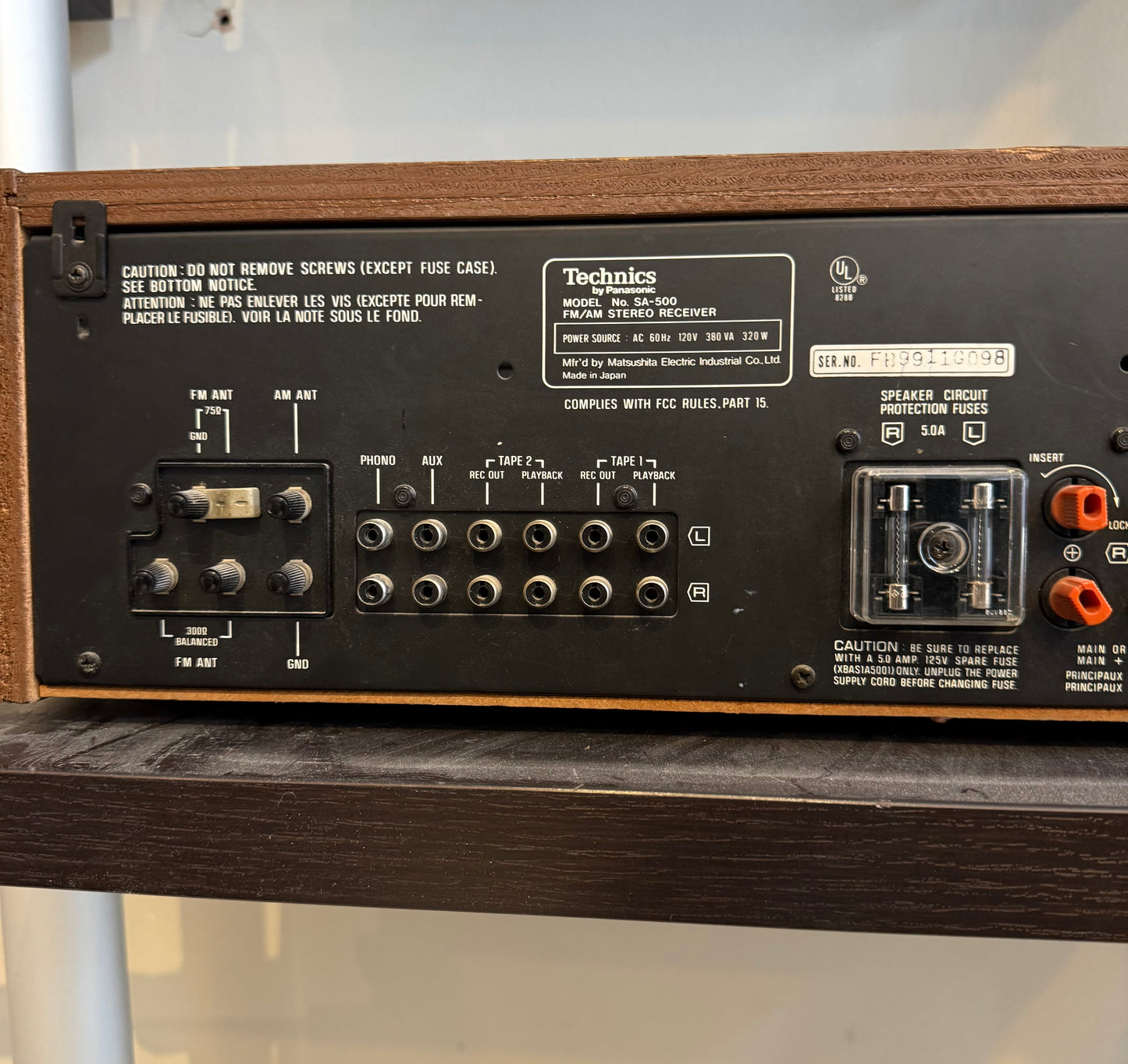 Technics SA-500 Stereo Receiver